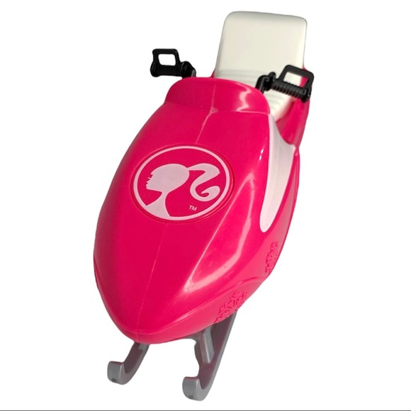 Barbie Toy Vehicle LOT 16" Yacht Ocean View Boat AND Snowmobile - Pink & White - Picture 4 of 16